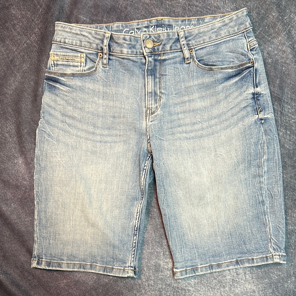 Calvin Klein Blue Jean Shorts Relaxed Fit 28